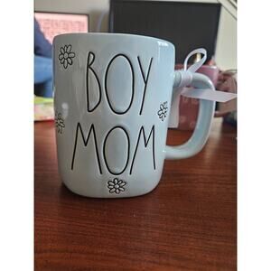 Rae Dunn Boy Mom Coffee Mug NWT Flowers Charm